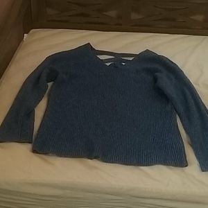 Blue knit sweater